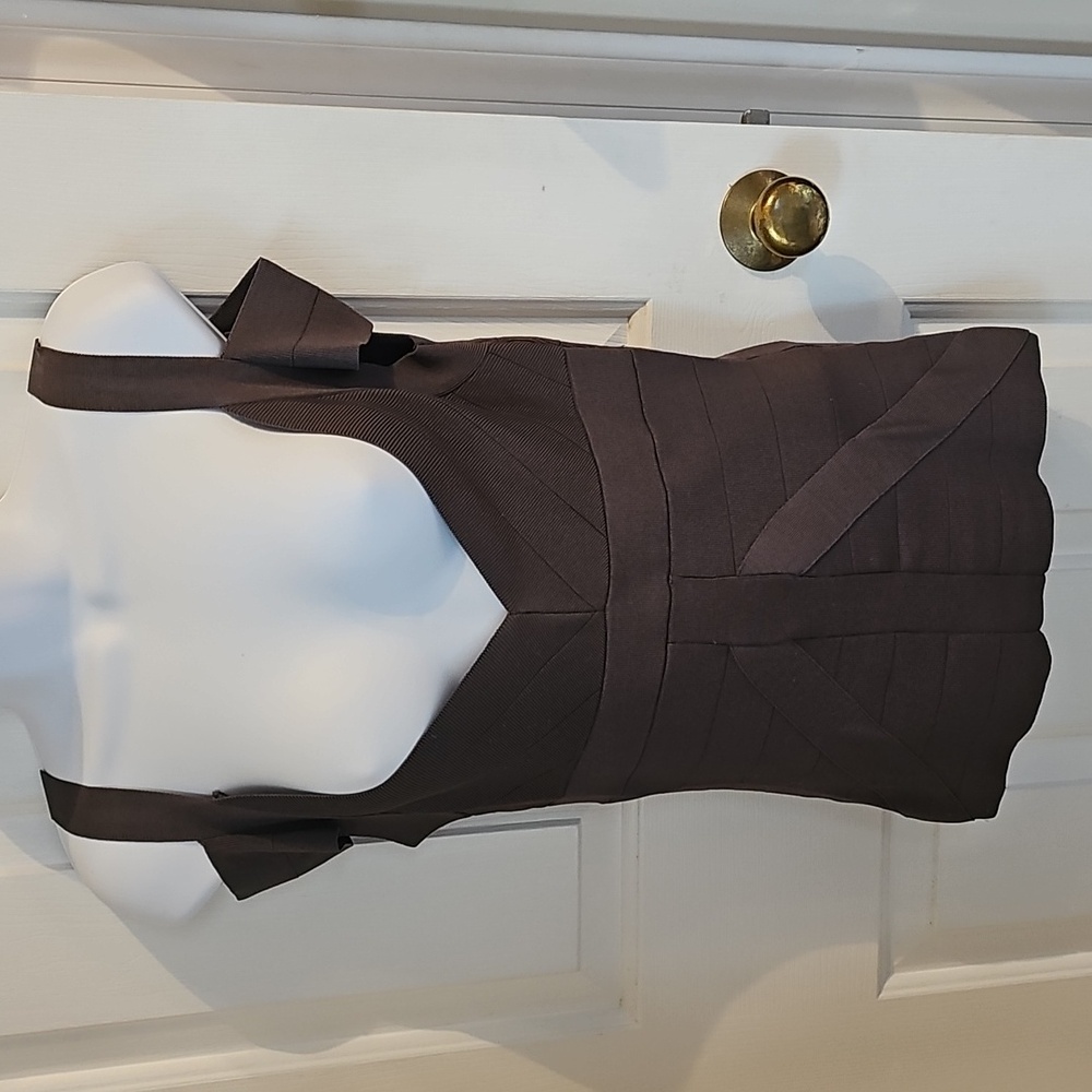 Boston Proper Brown Cold Shoulder Top